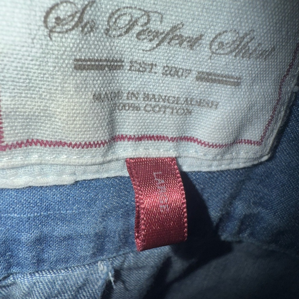 SO Authentic Blue and Red Denim Shirt - Picture 5 of 8
